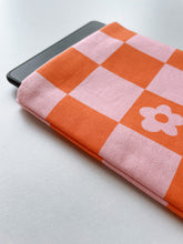 Load image into Gallery viewer, Kindle sleeve - pink &amp; orange checks
