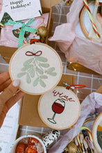 Load image into Gallery viewer, Mistletoe &amp; Wine Hoop Kit
