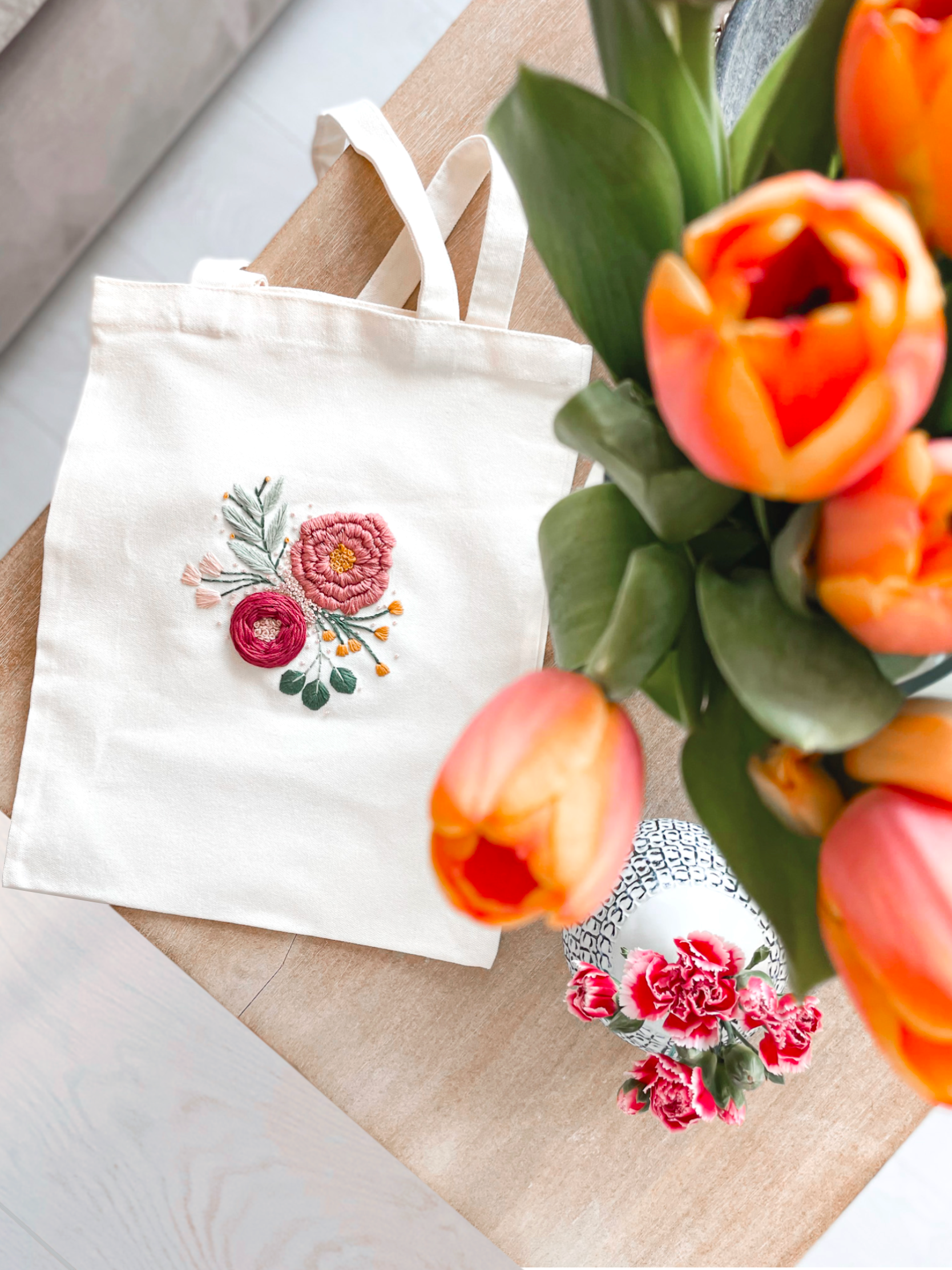 Spring Time Tote Bag Kit Stitch Sister