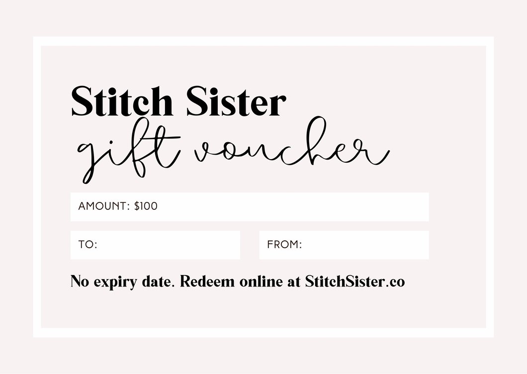 Stitch Sister Gift Voucher